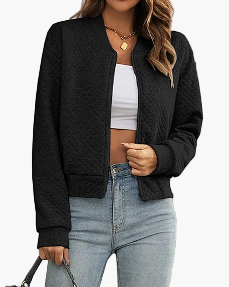 Lune London | Modern quilted bomber jacket casual transition jacket