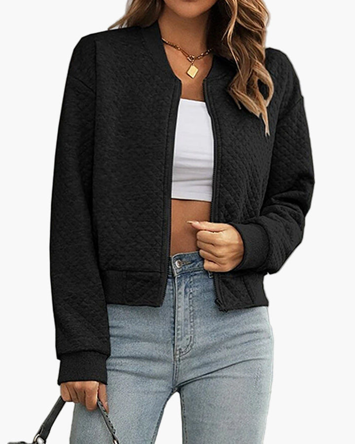 Lune London | Modern quilted bomber jacket casual transition jacket