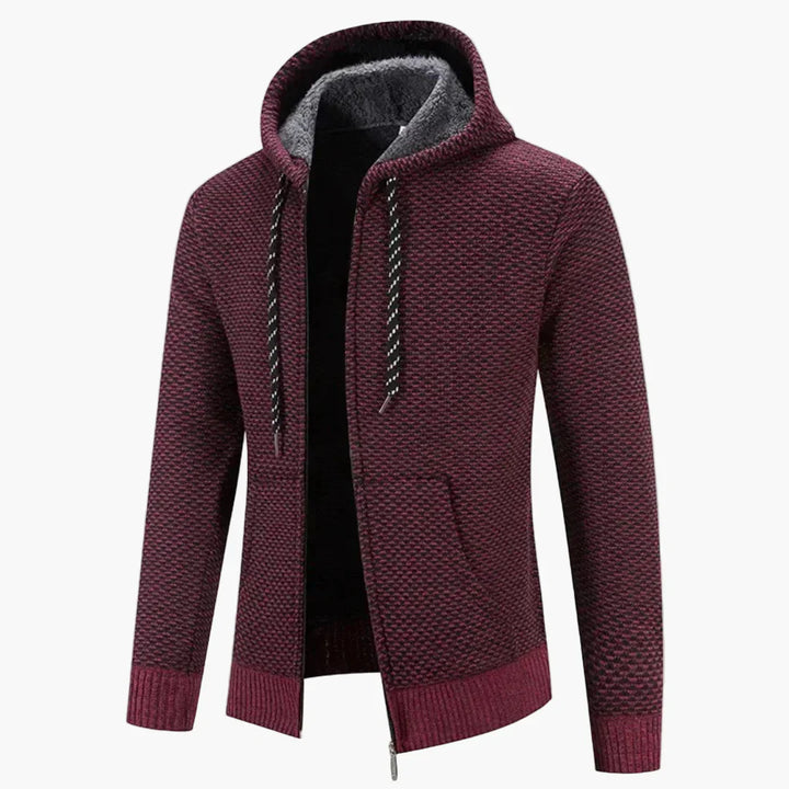 Lune London | Knitted Hoodie for Autumn and Winter - Comfortable Casual Hoodie with Zipper