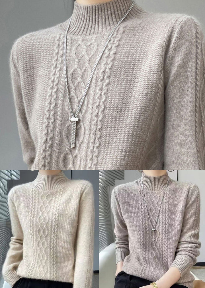 Lune London | Cozy High Collar Cable Knit Sweater Ideal for Winter