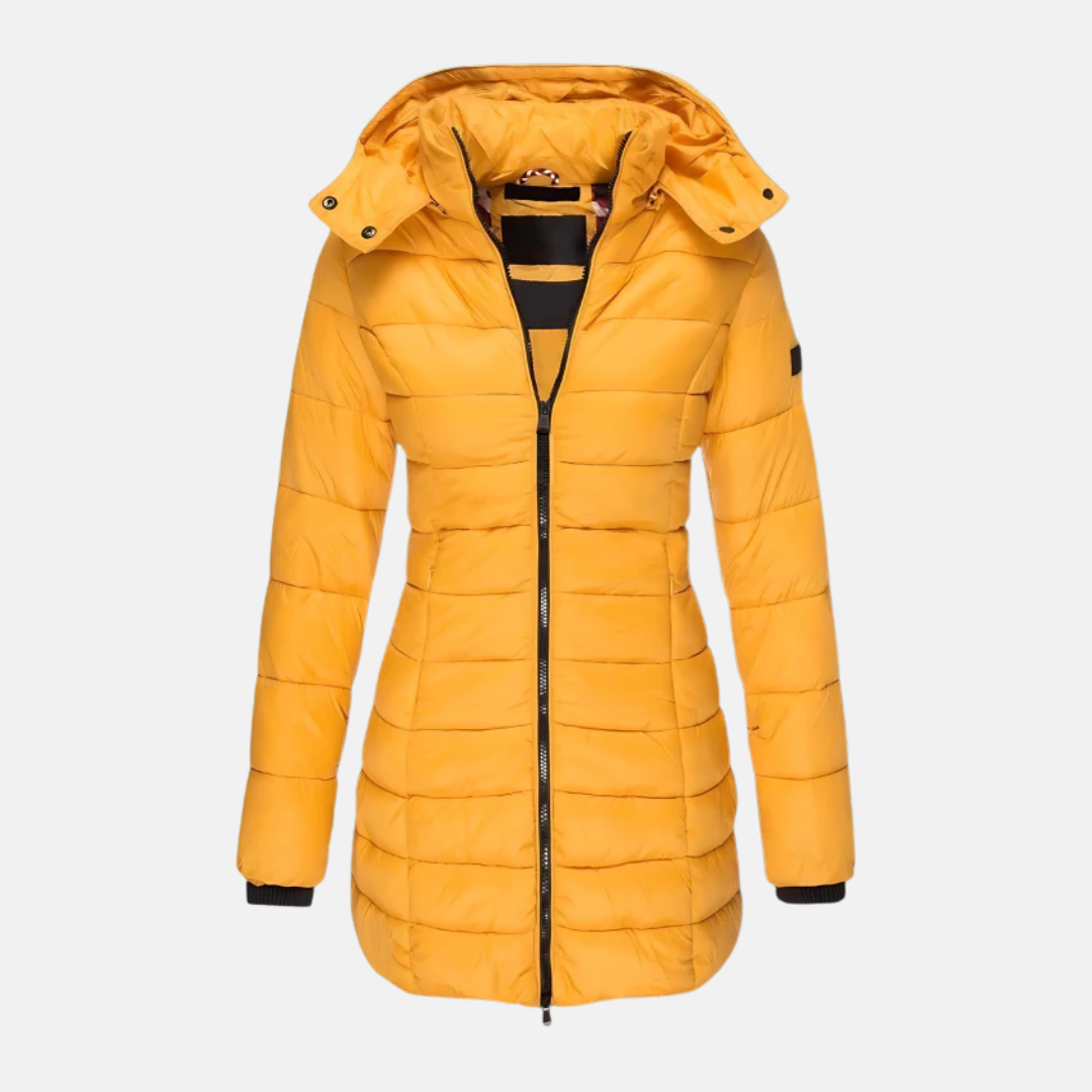 Lune London | Puffer jacket - Slim Fit - Mid length - With hood - Ribbed cuffs