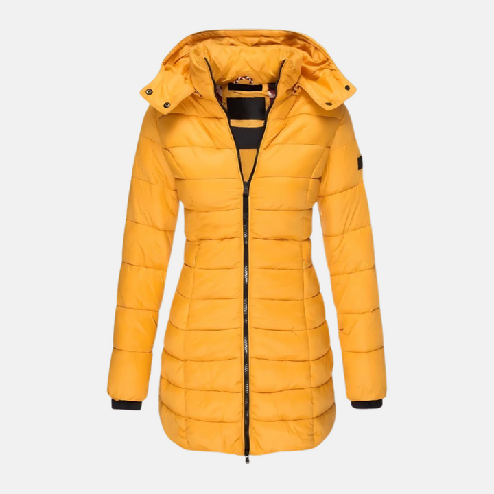Lune London | Puffer jacket - Slim Fit - Mid length - With hood - Ribbed cuffs