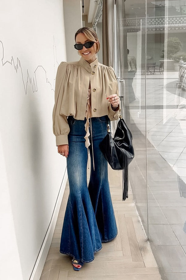 Lune London | Fit Khaki Puff Sleeve Jacket