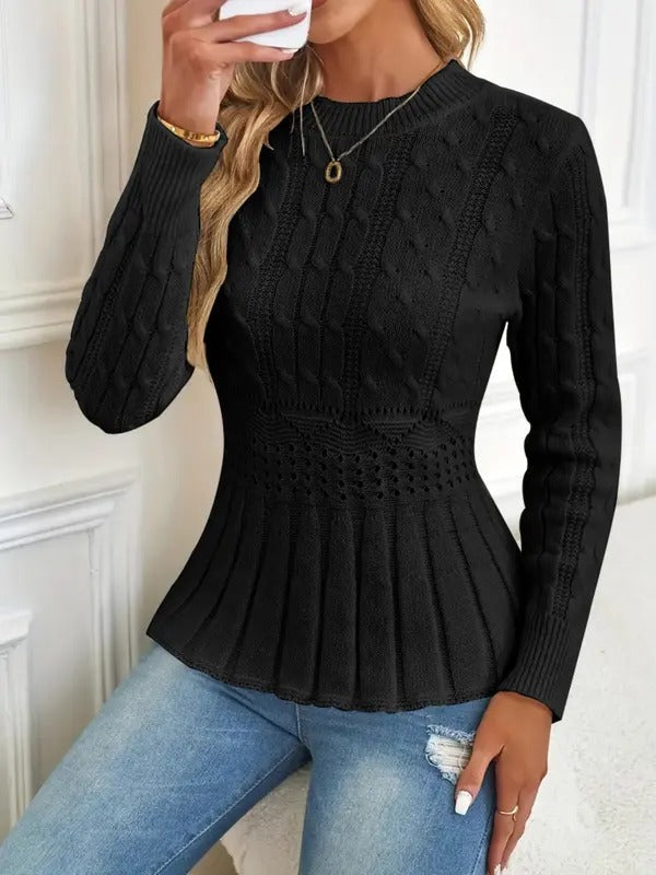 Lune London | Cozy stylish chunky knit sweater with round neckline