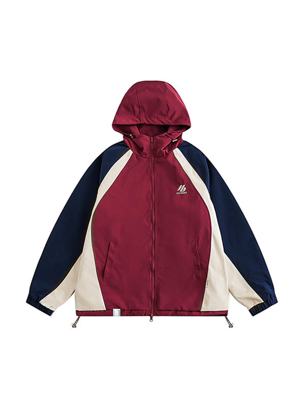 Lune London | Red and Blue Outdoor Block Splice Jacket