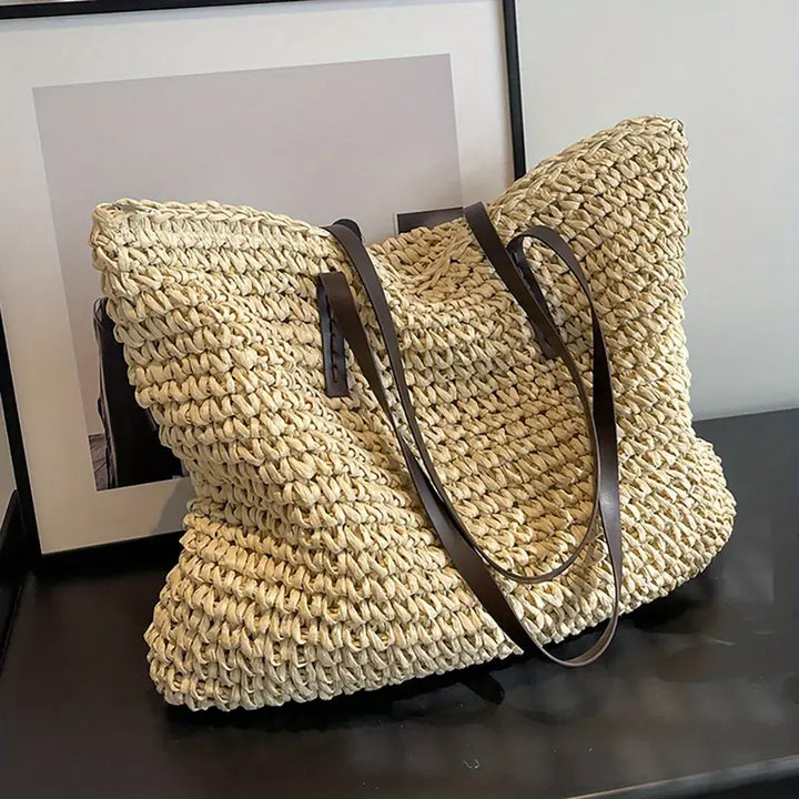 Lune London | Large Woven Tote Bag in Bohemian Beachy Style