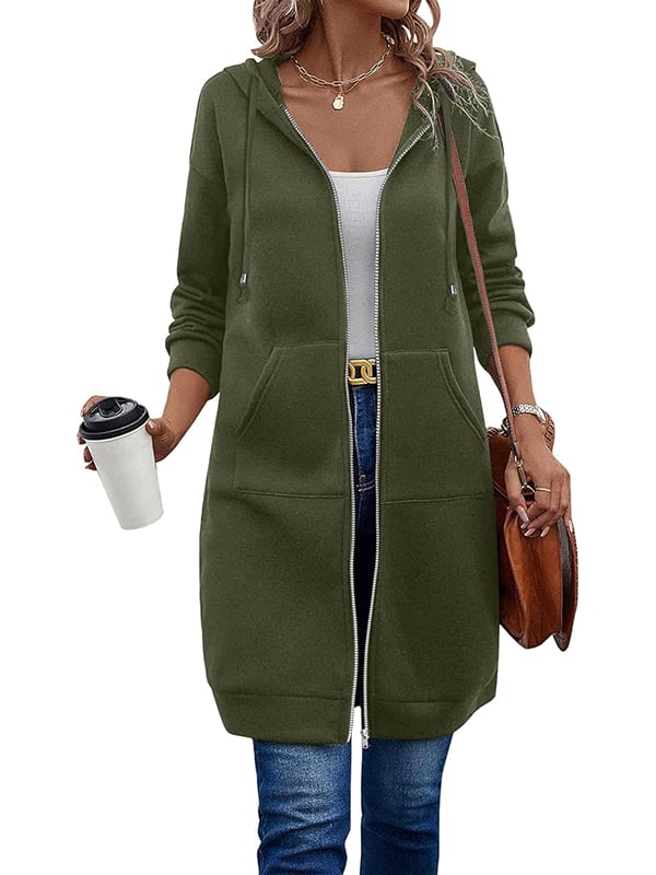 Lune London | Long hooded jacket with zipper