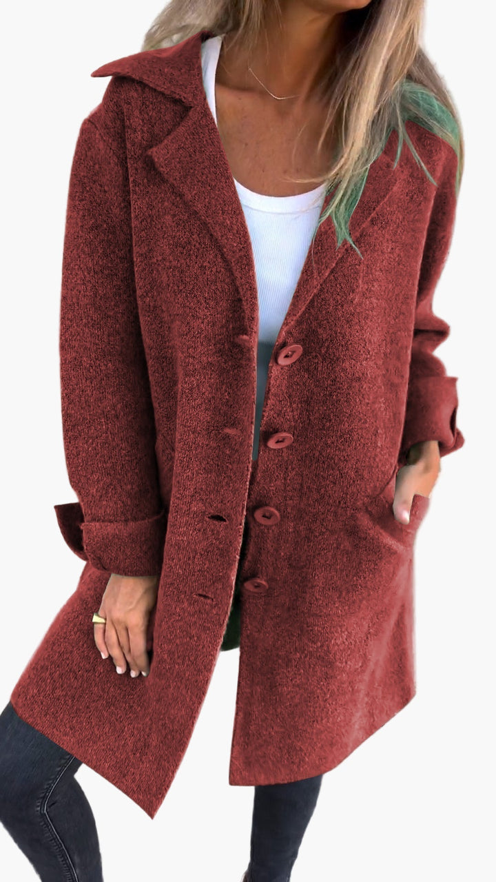 Lune London | Elegant Lapel Coat - Long trench coat for daily wear and the office