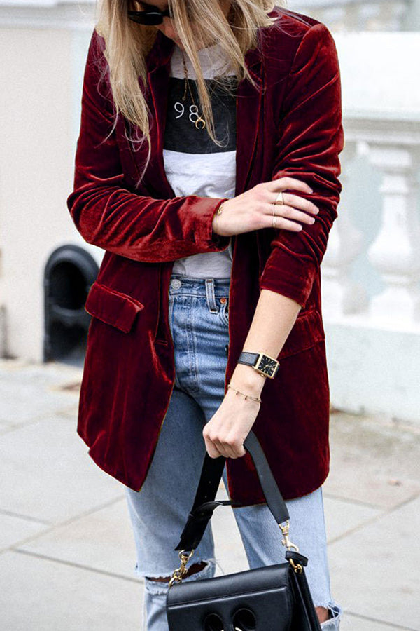 Lune London | Blazer Made Of Velvet In Street Style
