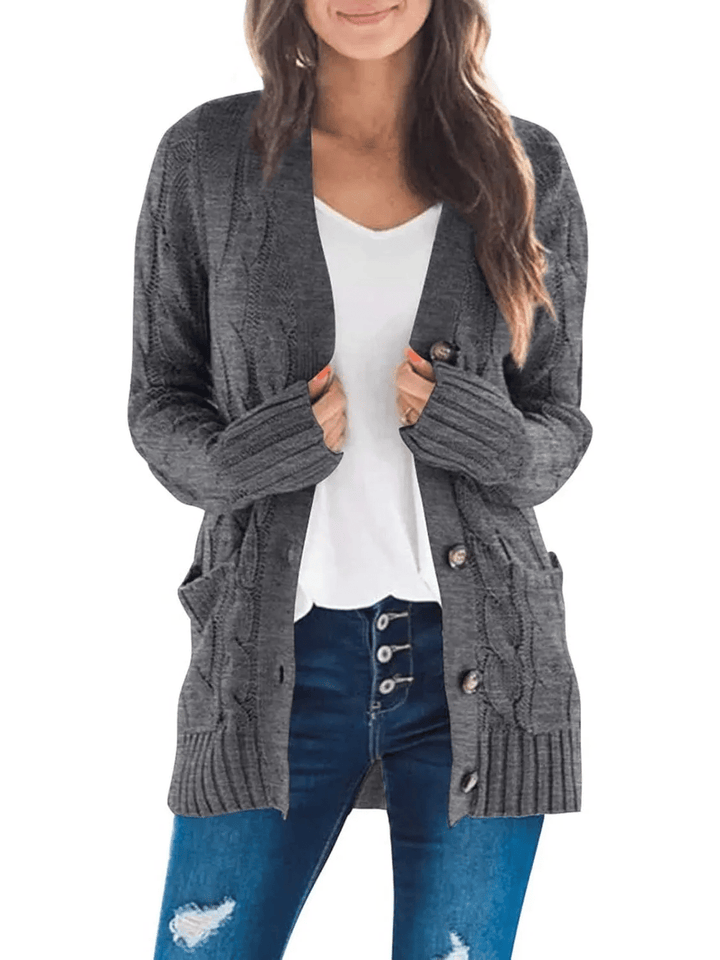 Lune London | Open Knit Cardigan with Cable Pattern