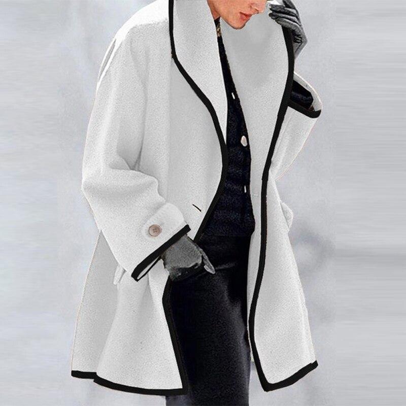 Lune London | Coat - Wool blend - Oversized fit - Draped collar - Long style