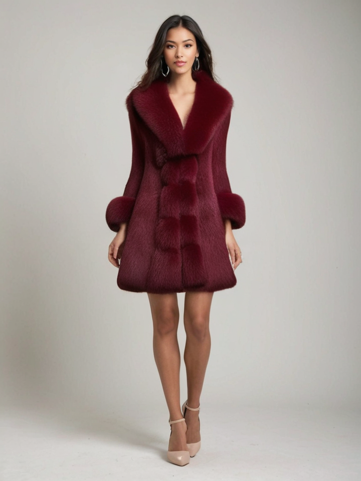 Lune London | Winter Long with Contrast Collar for Women Ideal for The Cold Season
