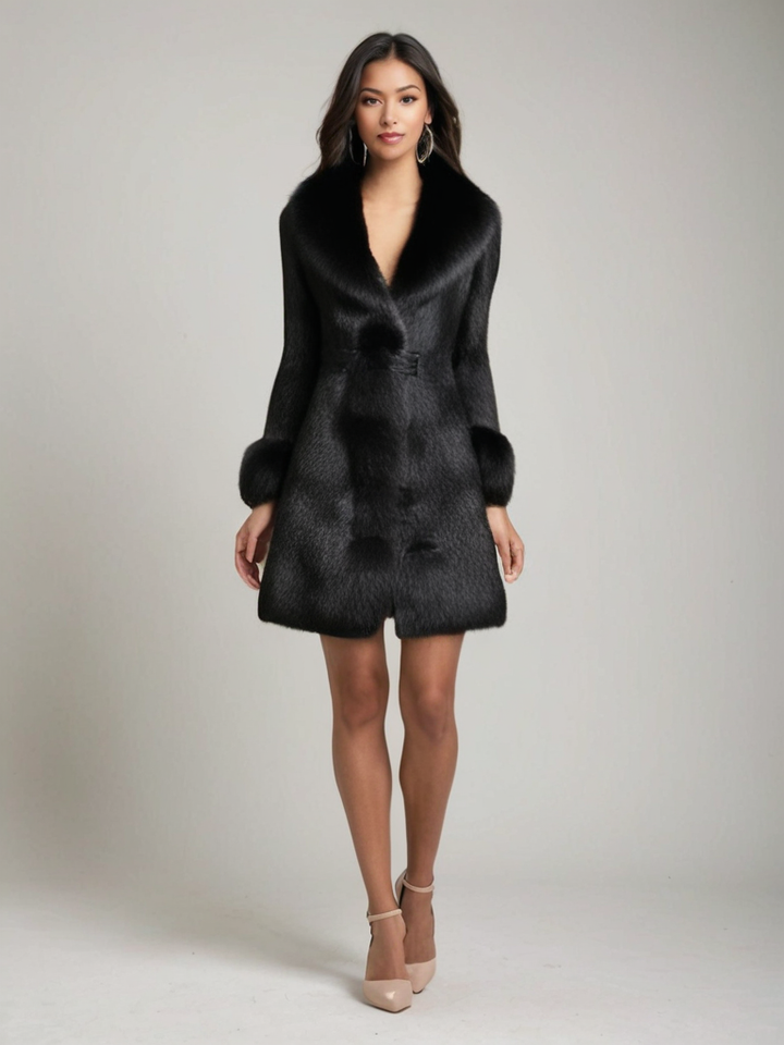 Lune London | Winter Long with Contrast Collar for Women Ideal for The Cold Season