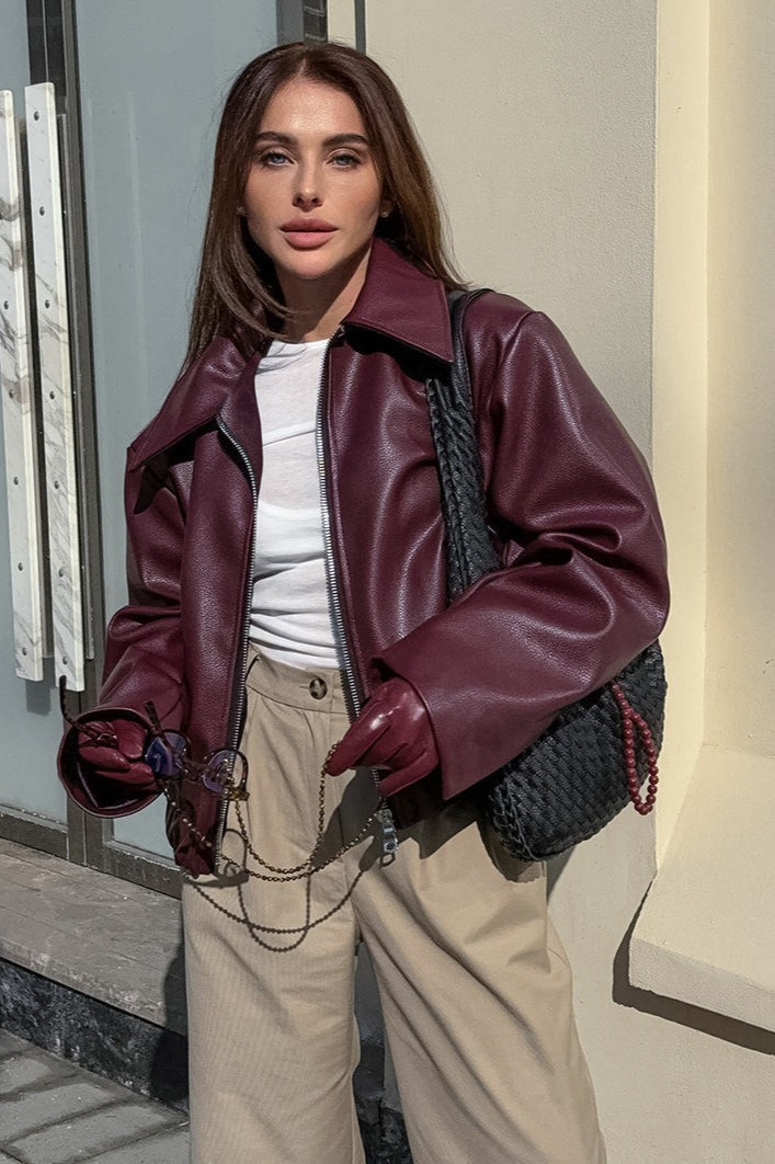 Lune London | Matte Leather Biker Jacket