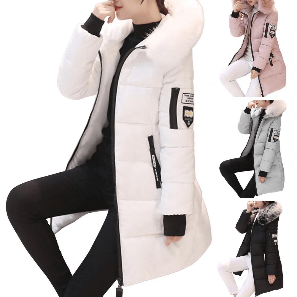 Women’s Cotton Winter Coat with Hood – Mid-Length & Warm | Lune London