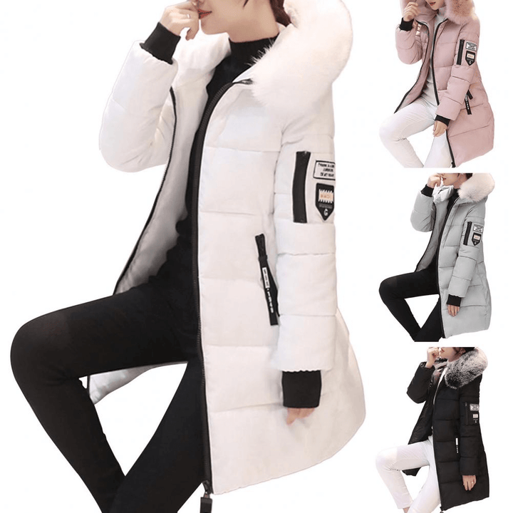 Women’s Cotton Winter Coat with Hood – Mid-Length & Warm | Lune London