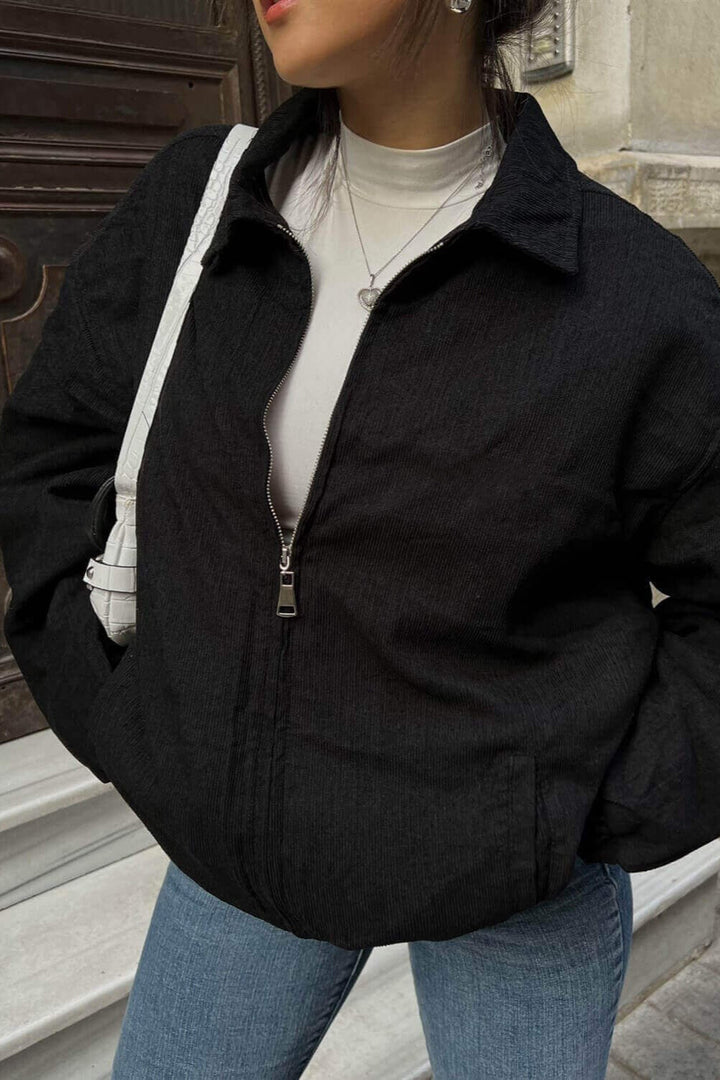 Lune London | Stand Collar Sweatshirt Jacket