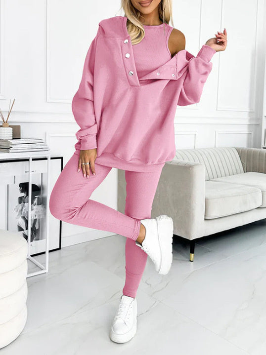 Lune London | 3-piece women's sports set with oversized sweatshirt and slim pants