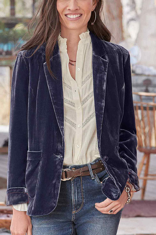 Lune London | Velvet Cropped Top Small Blazer
