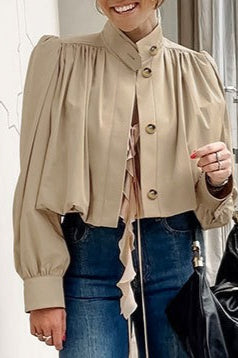 Lune London | Fit Khaki Puff Sleeve Jacket