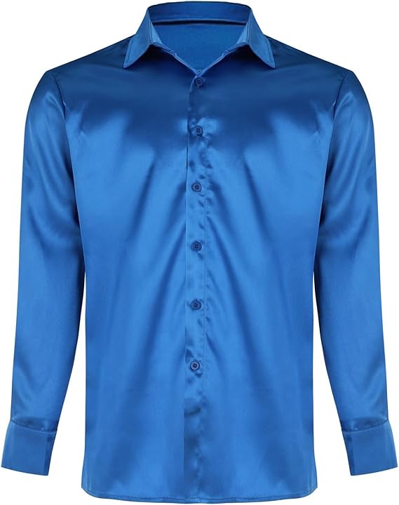 Men's High Gloss Satin Shirt with Modern Cut and Elegant Details Lune London