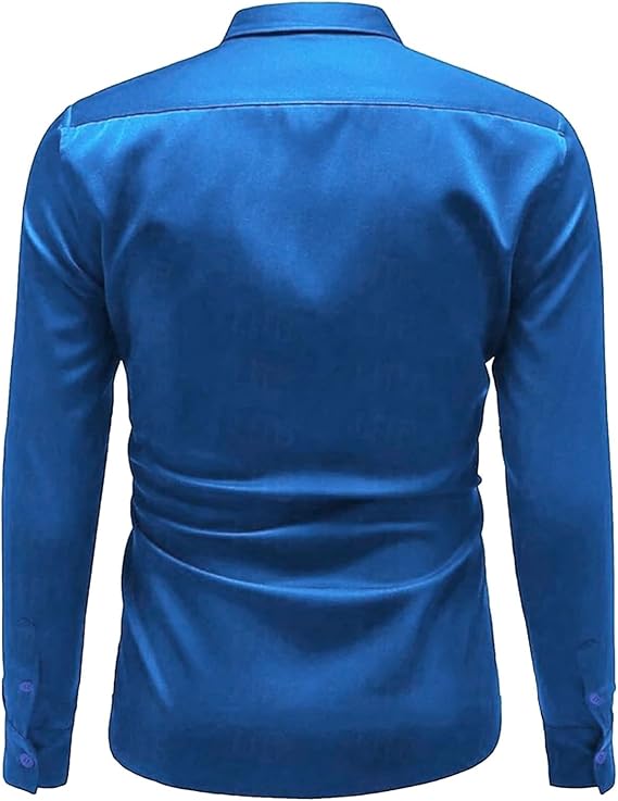 Men's High Gloss Satin Shirt with Modern Cut and Elegant Details Lune London