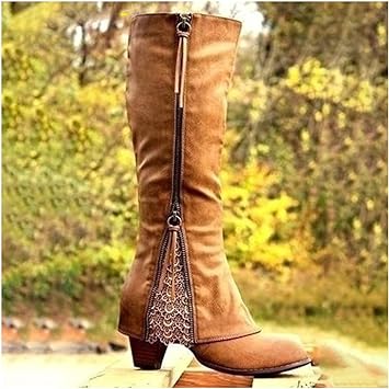 Lune London | Vintage High Heel Boots with Chunky Heel
