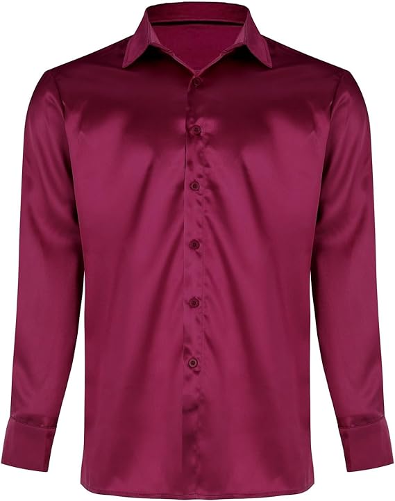 Men's High Gloss Satin Shirt with Modern Cut and Elegant Details Lune London