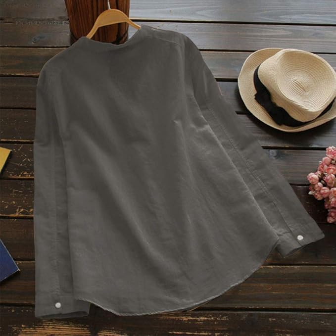Lune London | Stylish Long Sleeve Linen Blouse