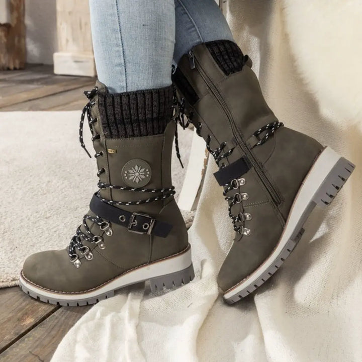 Lune London | Winter boots - Leather - Lace-up closure - Robust non-slip sole - Comfortable fit