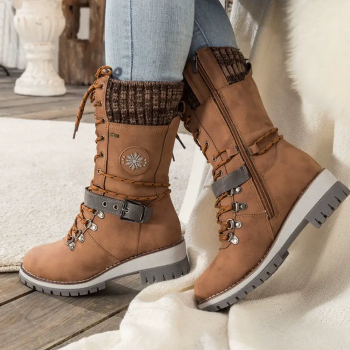 Lune London | Winter boots - Leather - Lace-up closure - Robust non-slip sole - Comfortable fit