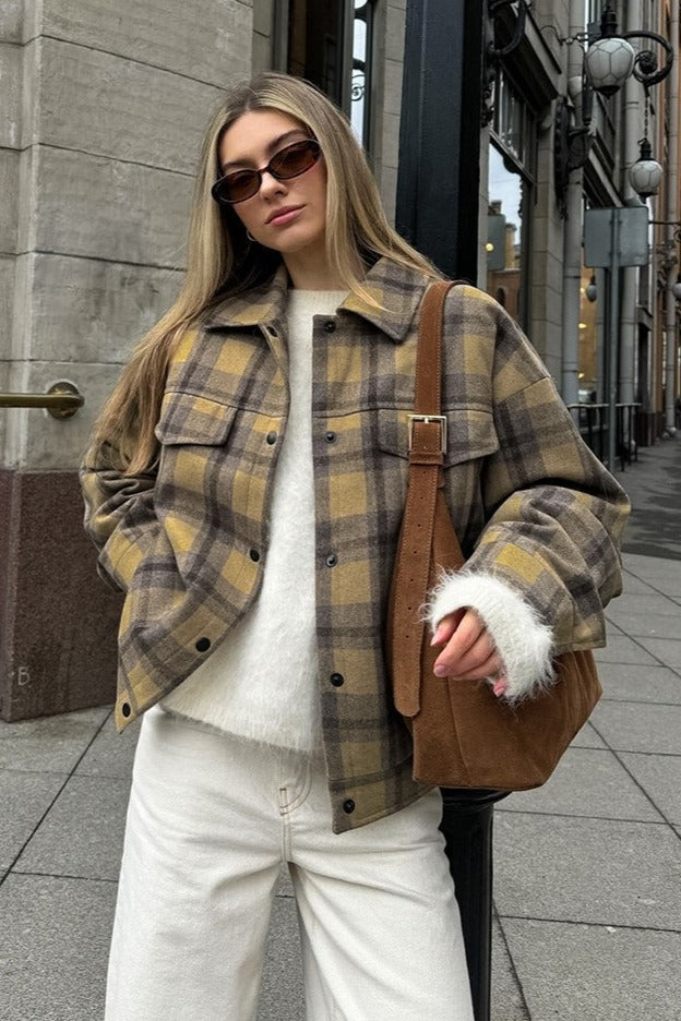 Lune London | Fit Check pattern wool coat jacket