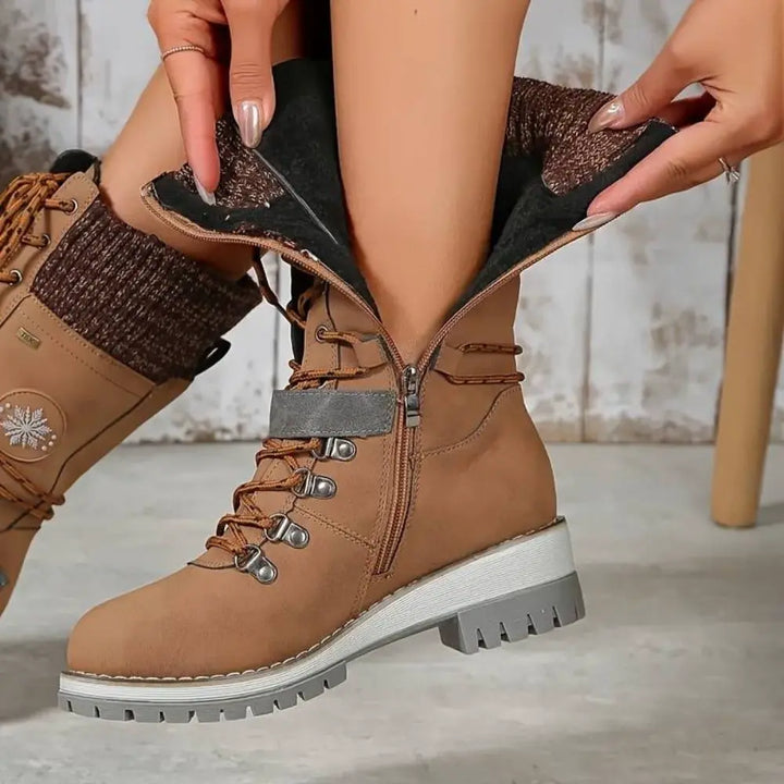 Lune London | Winter boots - Leather - Lace-up closure - Robust non-slip sole - Comfortable fit