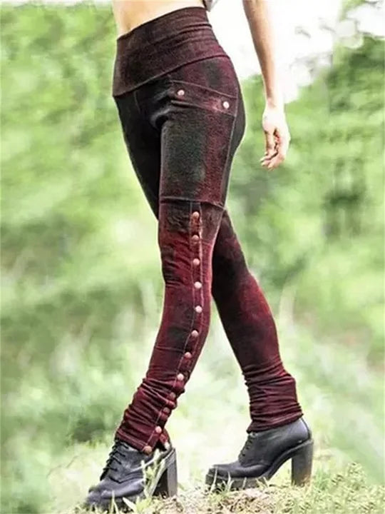 Chic Und Stil | Leggings with Faded Button