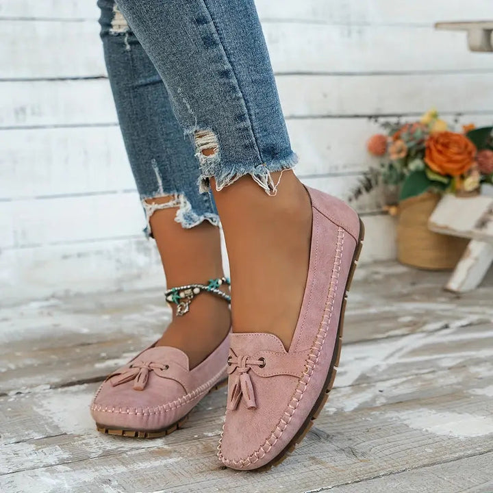 Lune London | Classic Suede Loafers with Tassel Detail for Women