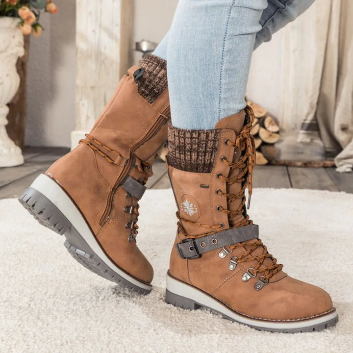 Lune London | Winter boots - Leather - Lace-up closure - Robust non-slip sole - Comfortable fit