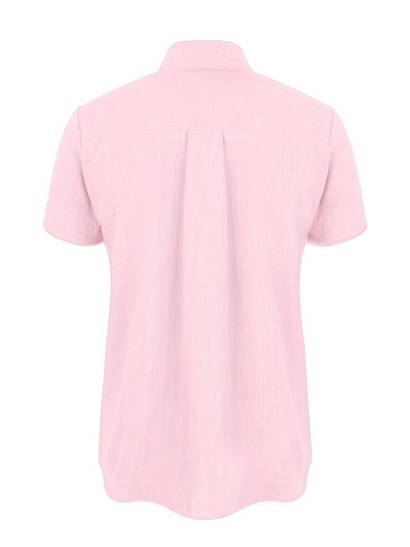 Chic und Stil | Classic Casual Short Sleeve Shirt with Buttons for Men