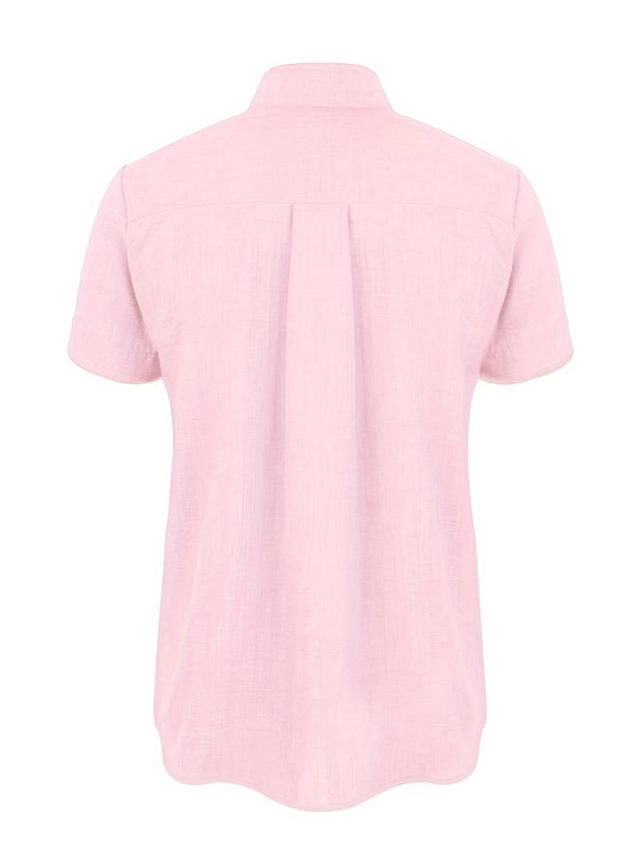 Chic und Stil | Classic Casual Short Sleeve Shirt with Buttons for Men