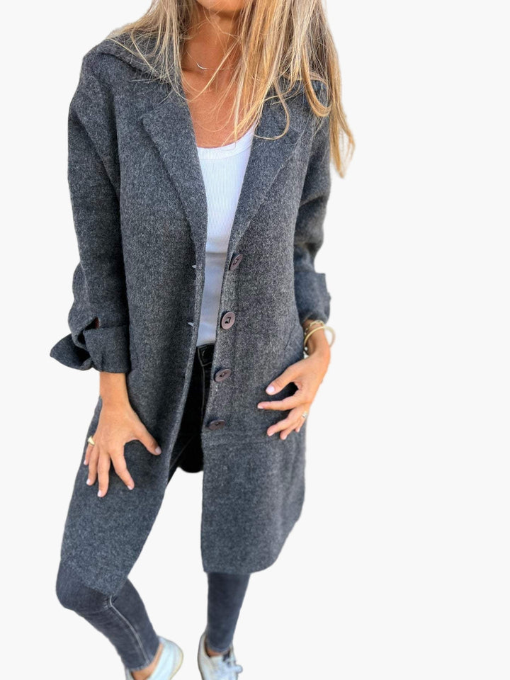 Lune London | Elegant Lapel Coat - Long trench coat for daily wear and the office