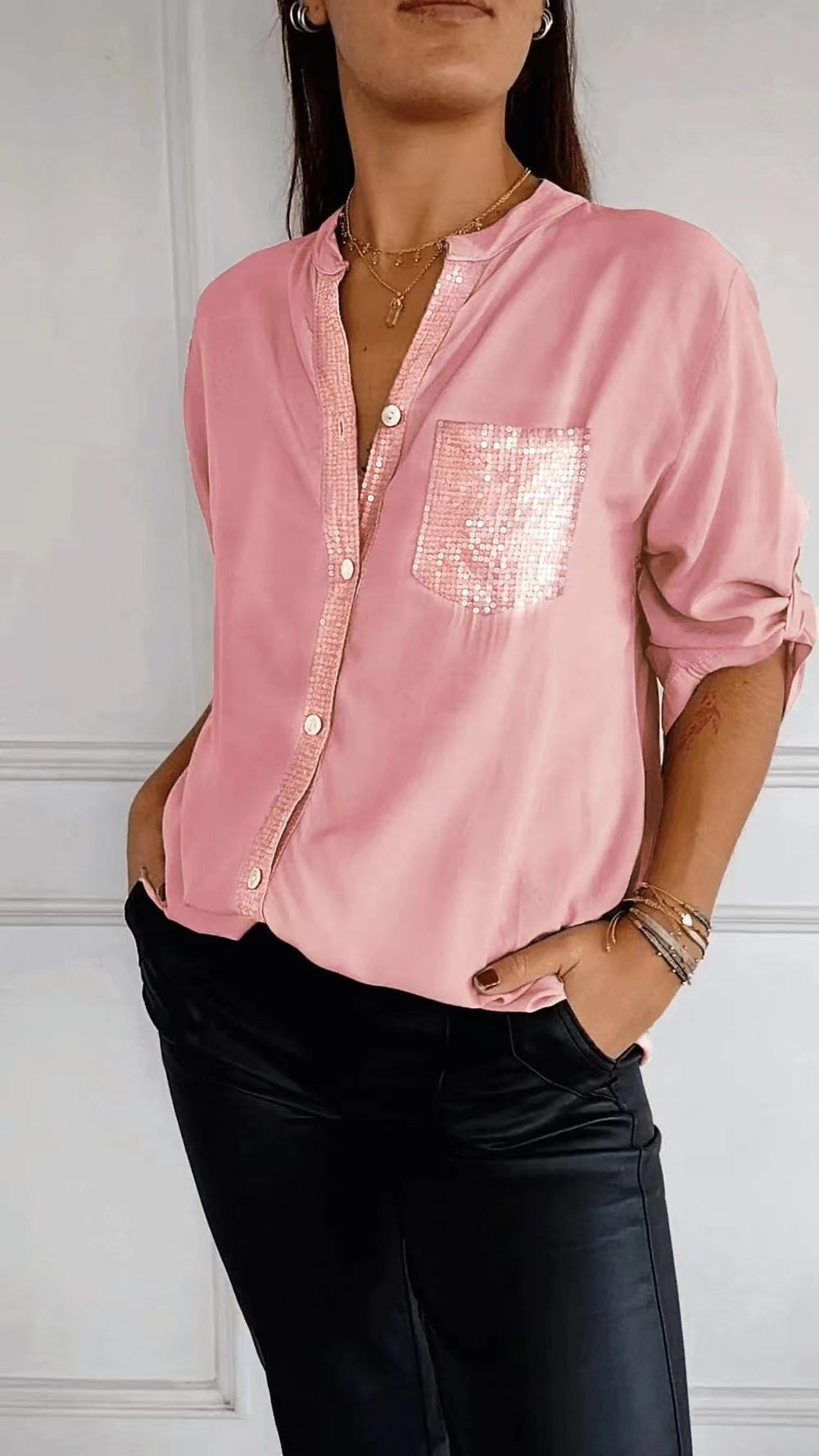 Lune London | Glitter Blouse with Sequin Pocket