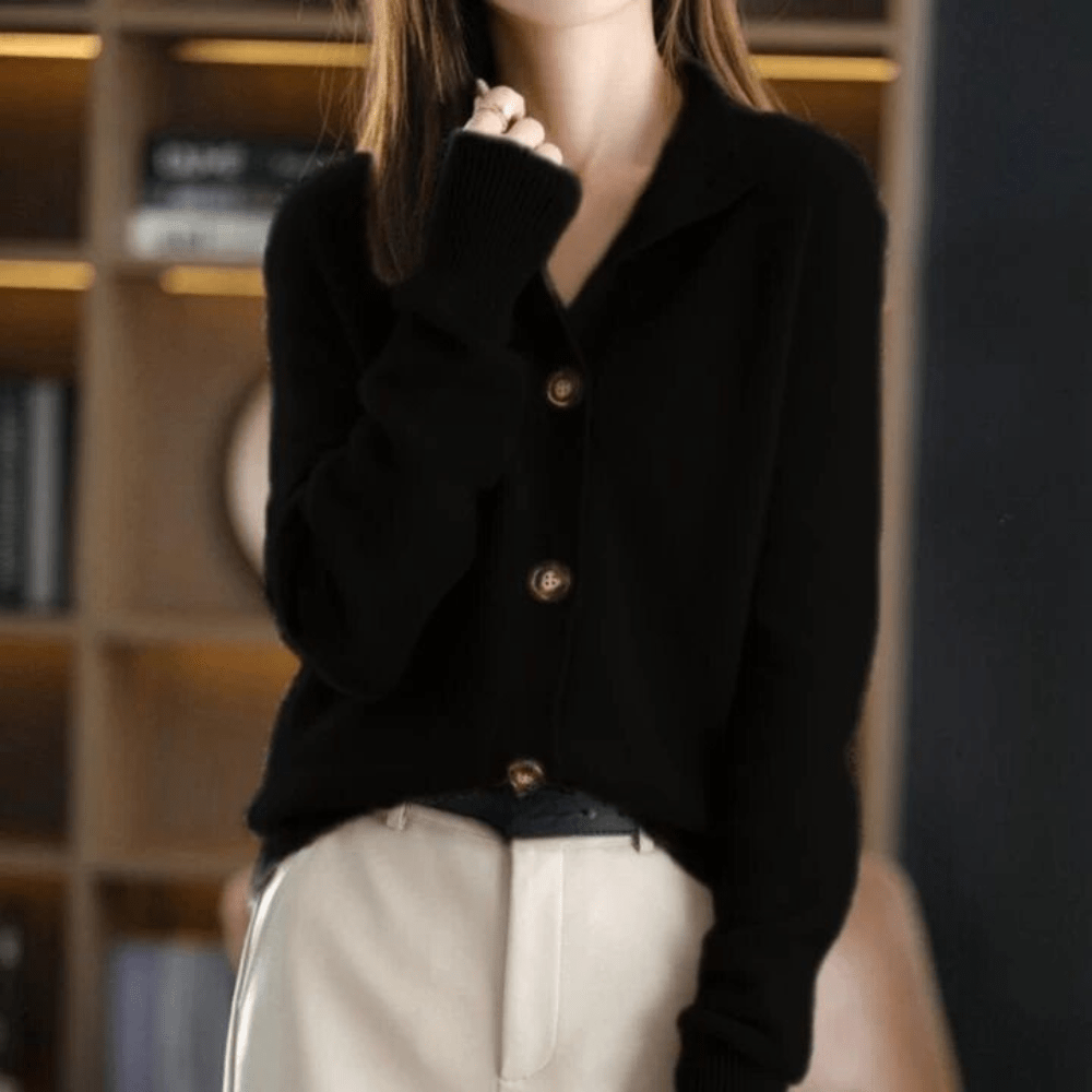 Lune London | Cozy Cashmere Knit Cardigan Pullover