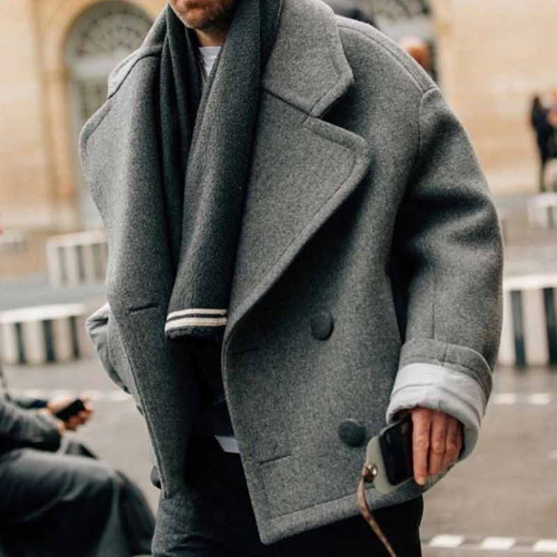 Lune London | Short Wool Coat Loose Fit For Men Ideal for All Seasons
