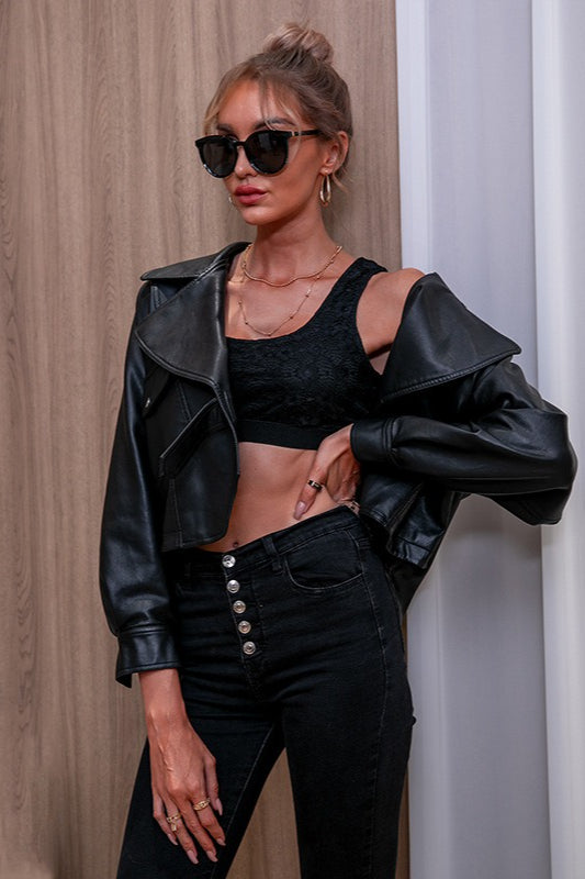 Lune London | Leather Long Sleeve Jacket