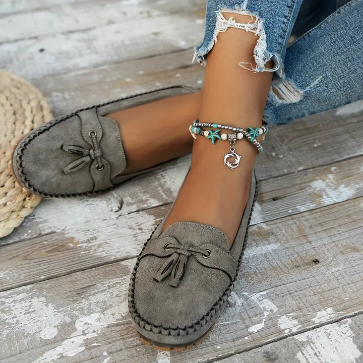 Lune London | Classic Suede Loafers with Tassel Detail for Women