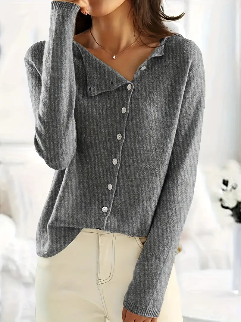 Lune London | Cardigan - Knitted V-neck - Button closure - Long-sleeved Casual layering