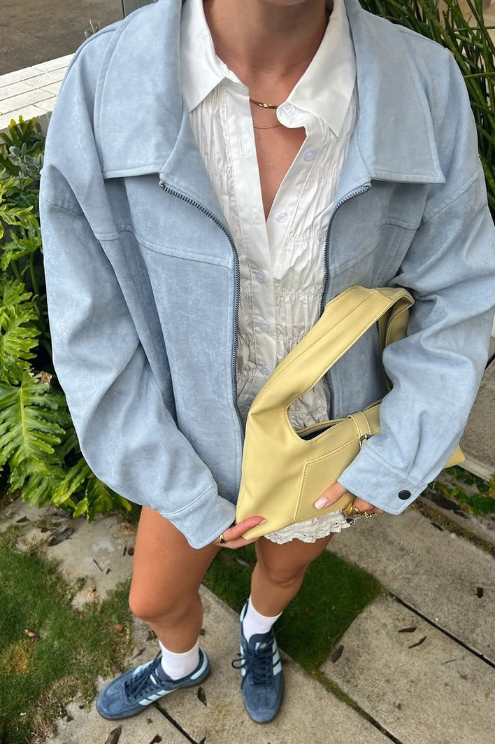 Lune London | Blue Suede Jacket