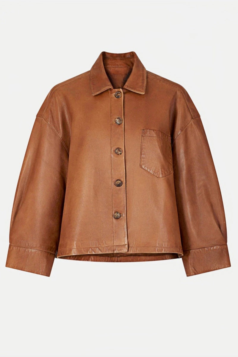 Lune London | Boxy Leather Short Jacket