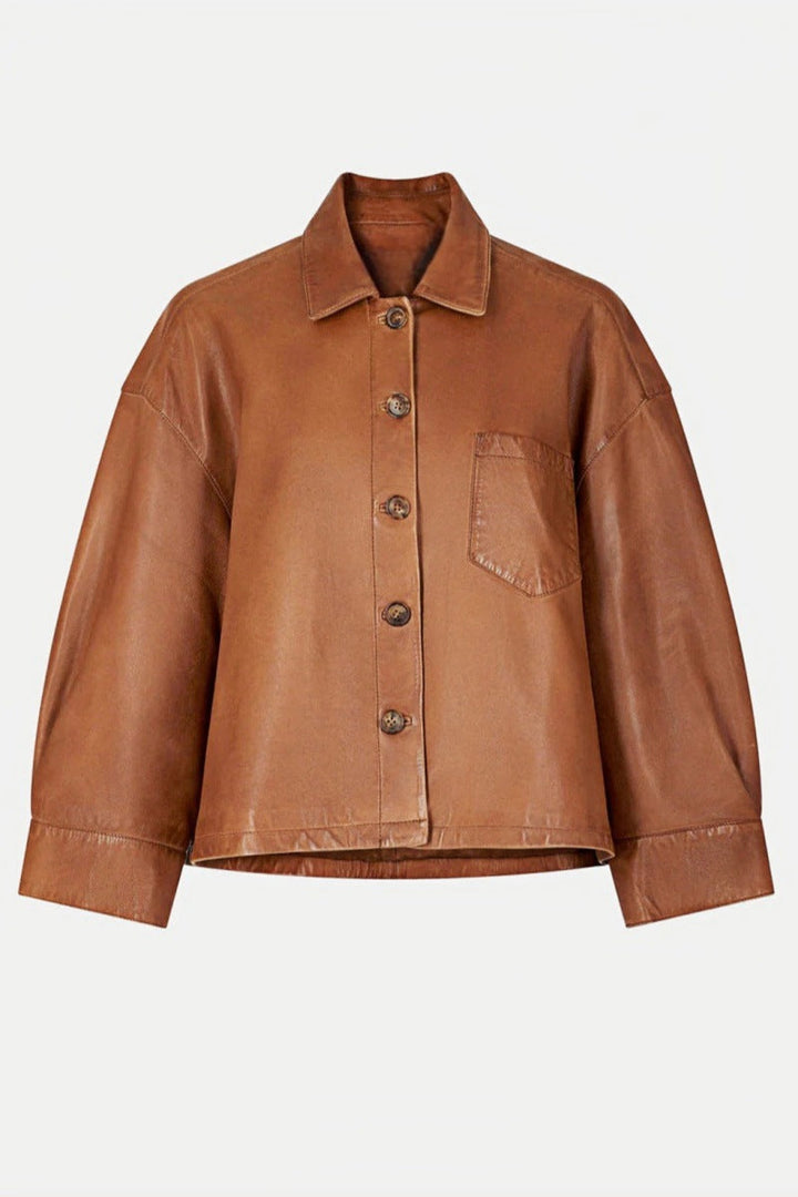 Lune London | Boxy Leather Short Jacket