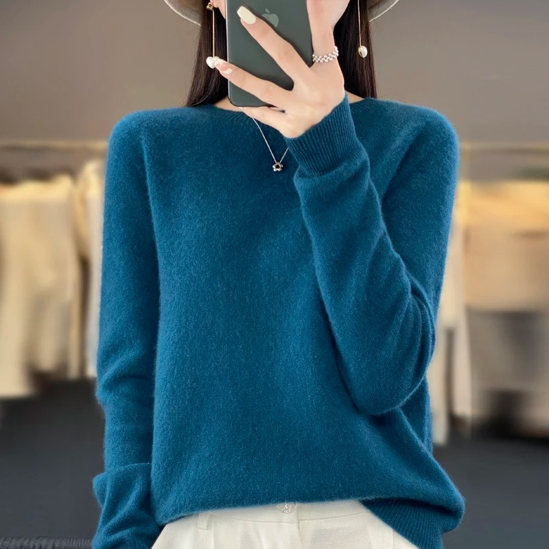 Lune London | Cashmere Pullover Women Stylish Round Neck, Soft & Comfortable