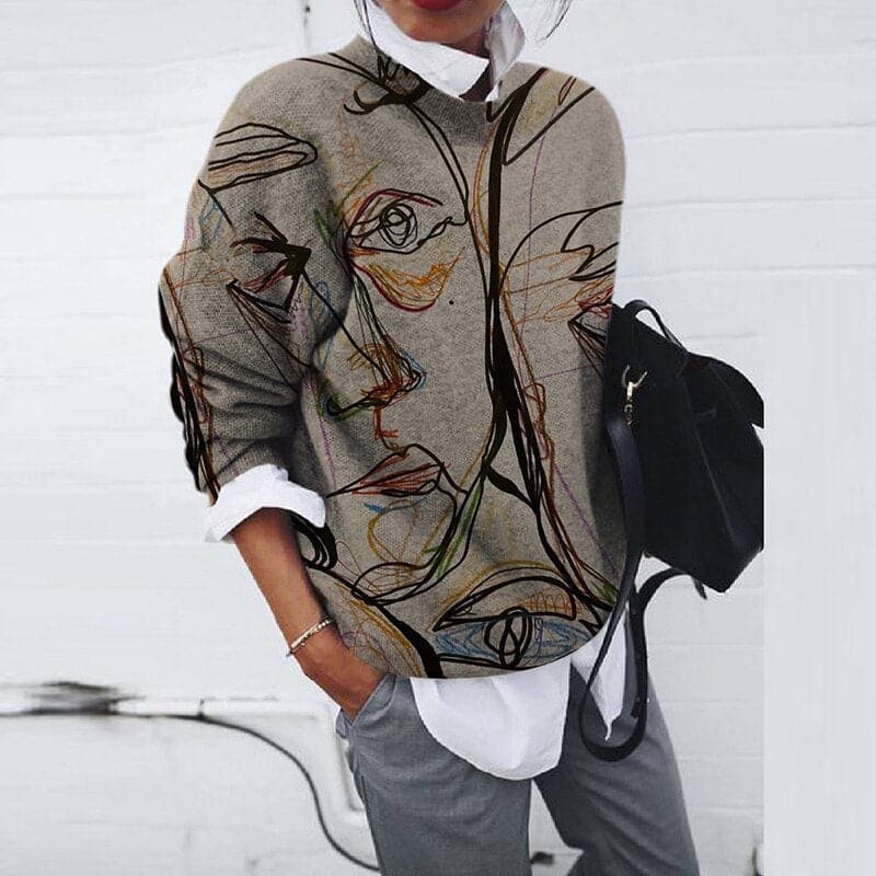 Lune London | Sweatshirt - Comfortable Fit - Graphic Print - Long Sleeved Crew Neck